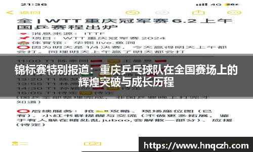 锦标赛特别报道：重庆乒乓球队在全国赛场上的辉煌突破与成长历程